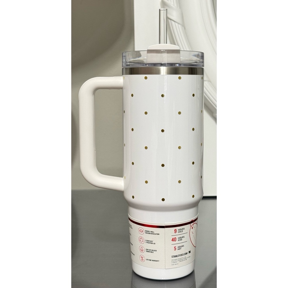 Stanley Quencher H2.0 FlowState Tumbler‎ 30oz, FROST POLKA DOT - Picture 3 of 5